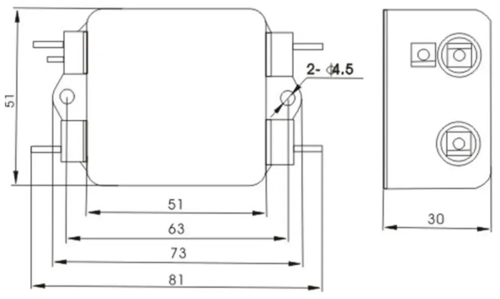 DBA3 Series EMI Power Filters